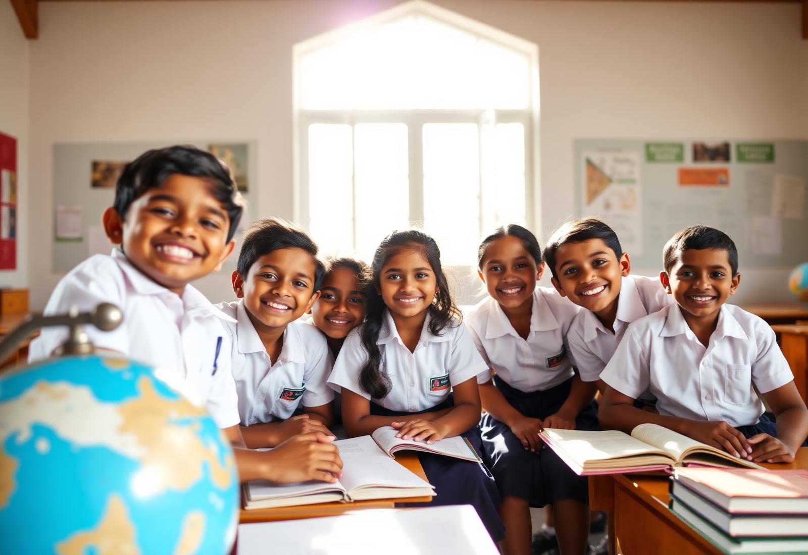 Students at SBN School classroom